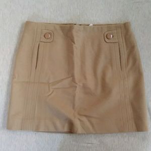Tan wool J. crew mini skirt
